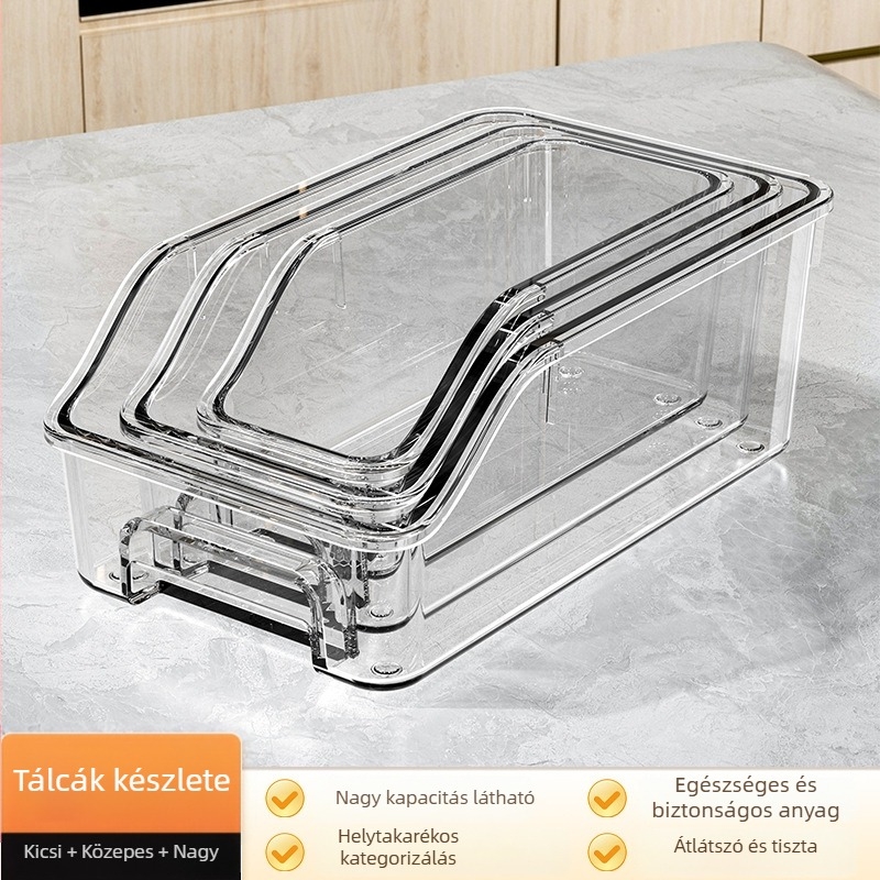 Fűszertároló doboz, PET anyag, átlátszó, 7 L kapacitás, Aw-pet storage box