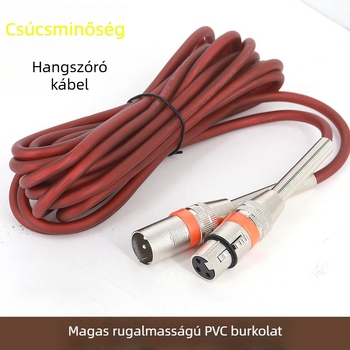 Mikrofonos audiókábla kettős XLR csatlakozókkal, Lotus-kábel, 48V-os mikrofonkábel, ezüstbevonatú vezetők, tiszta rézmag