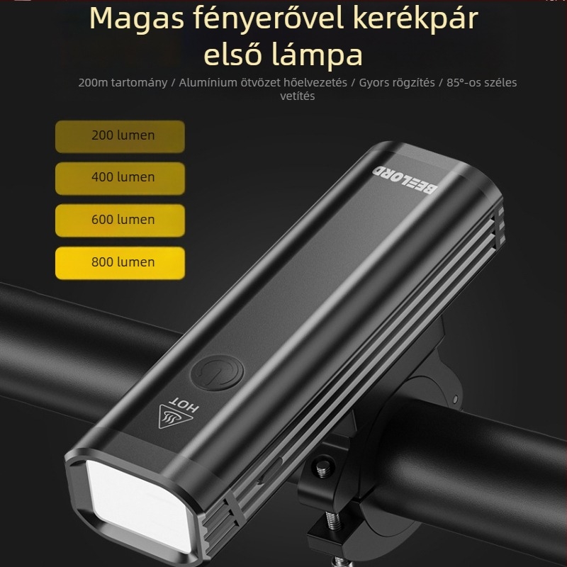 Phoenix kerékpár első lámpa – USB-tölthető, vízálló, 2000mAh éjszakai tekeréshez