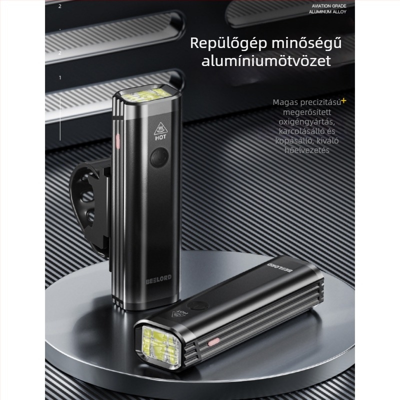 Phoenix kerékpár első lámpa – USB-tölthető, vízálló, 2000mAh éjszakai tekeréshez