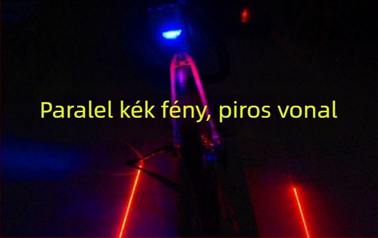 Cool Way 5-LED lézeres hátsó lámpa hegyi kerékpárokhoz – kompatibil fix kerékpárral, csillagos ég mintázat, biztonsági figyelmeztető fény