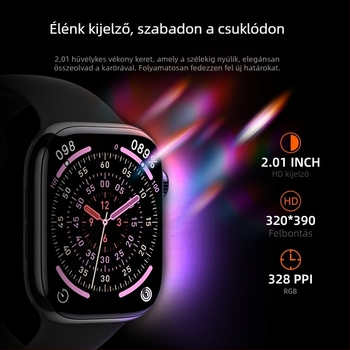 HW-W13 PRO Okosóra sport mód, pulzusmérés, alvásfigyelés, hangalapú asszisztens, Bluetooth-hívások