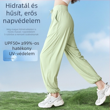 Női nyári nadrág - UV védelem, Ice-feel UPF50+ anyag (86% nylon, 14% spandex)