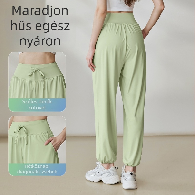 Női nyári nadrág - UV védelem, Ice-feel UPF50+ anyag (86% nylon, 14% spandex)