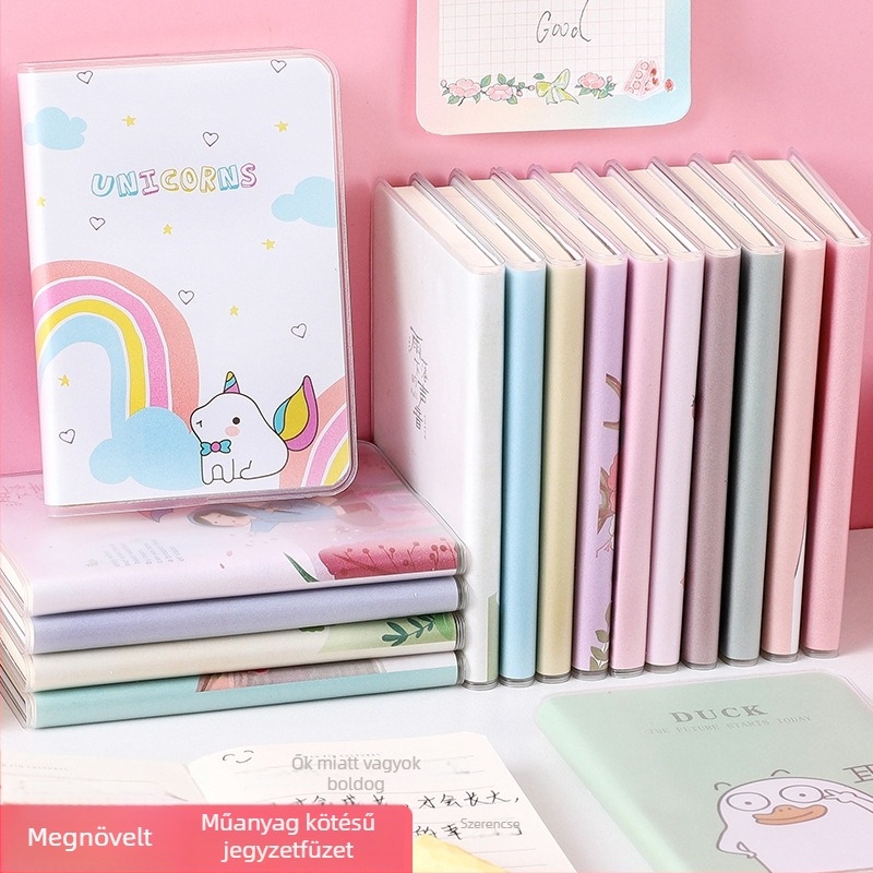 Meow Ears Notesz, PU borító, ragasztott kötés, papír 50 gsm, 50–100 oldal, japán-koreai cuki stílus