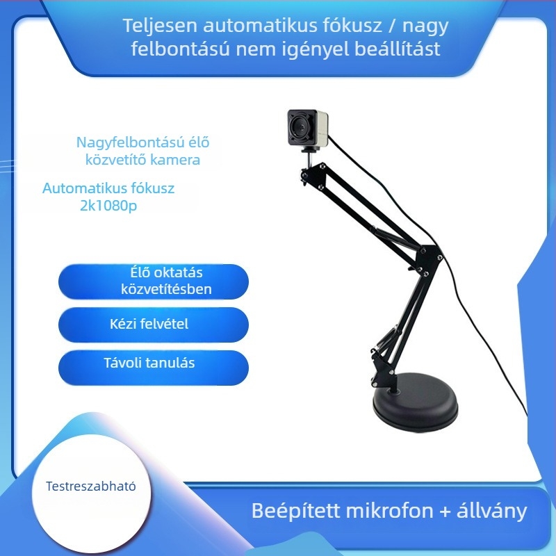 Asztali számítógéphez Autofókuszos HD kamera, USB 2.0, 1080p, 30fps, beépített mikrofon