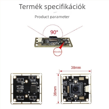 USB 2.0 4K ipari kamera 8MP szenzorral, 3840×2160 felbontás, 30FPS, OCR szövegfelismerés, autofókusz, meghajtó nélküli, beépített mikrofon