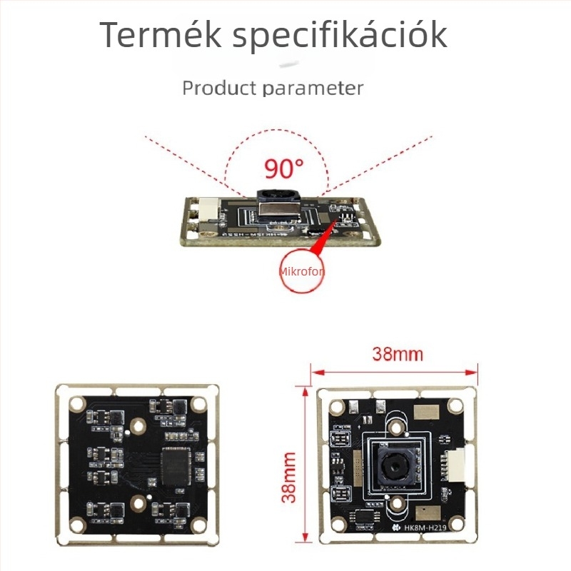 USB 2.0 4K ipari kamera 8MP szenzorral, 3840×2160 felbontás, 30FPS, OCR szövegfelismerés, autofókusz, meghajtó nélküli, beépített mikrofon