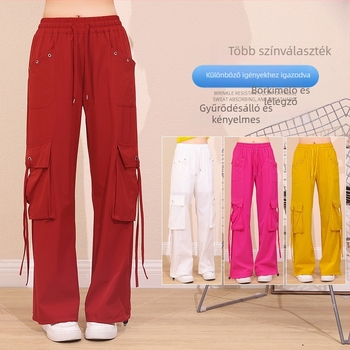 Női nyári parachute nadrág – gyorsan száradó, légáteresztő, rugalmas, jazz street dance