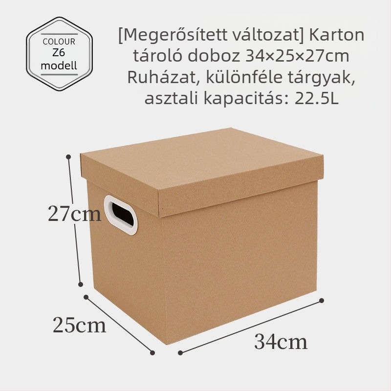 Kraft papír költöztető doboz fedéllel – többfunkciós tároló doboz ruhákhoz és könyvekhez