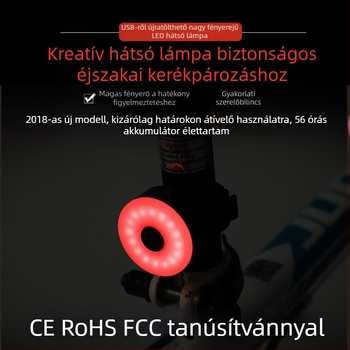Kerékpár hátsó lámpa USB töltéssel, figyelmeztető fény éjszakai tekeréshez, világítás sisakhoz és futáshoz, nagy fényerejű LED — Márka KETO, feldolgozási testreszabás, licencelt magáncímke