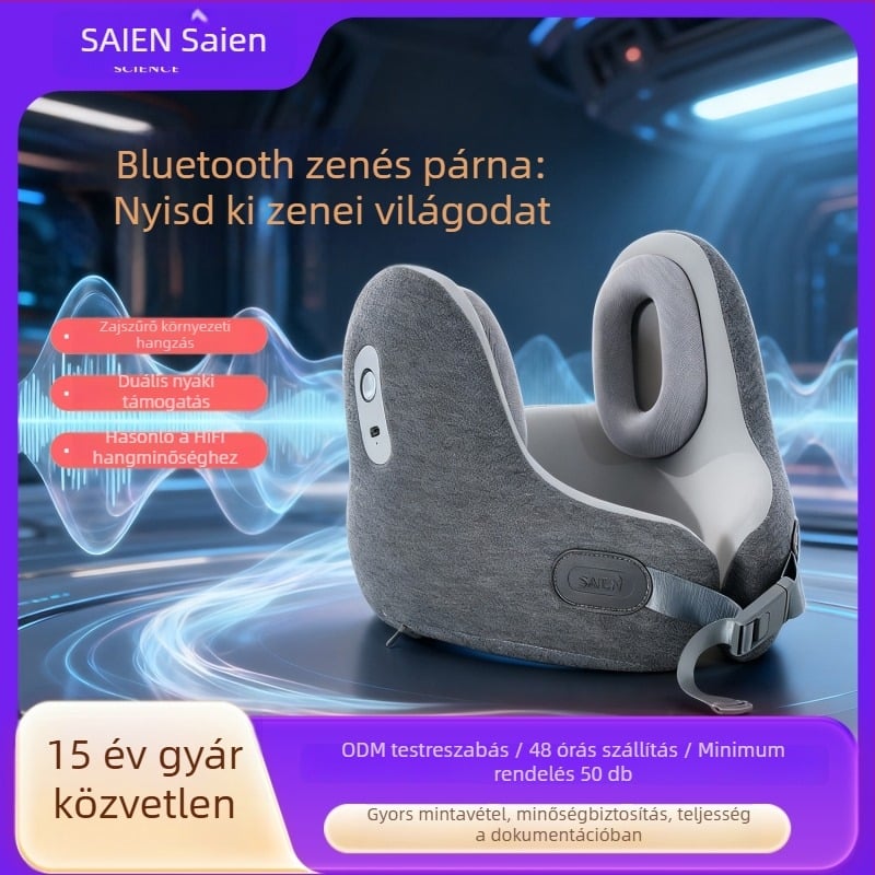 Memóriahabos nyakpárna, U-alakú utazópárna, 100% pamut huzat, tömeg 0.5-1.0 kg, modern minimalist stílus.