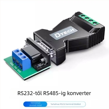 RS232-RS485/RS422 konverter, ipari osztályú passzív izoláció, soros port protokoll modul, villámvédelem