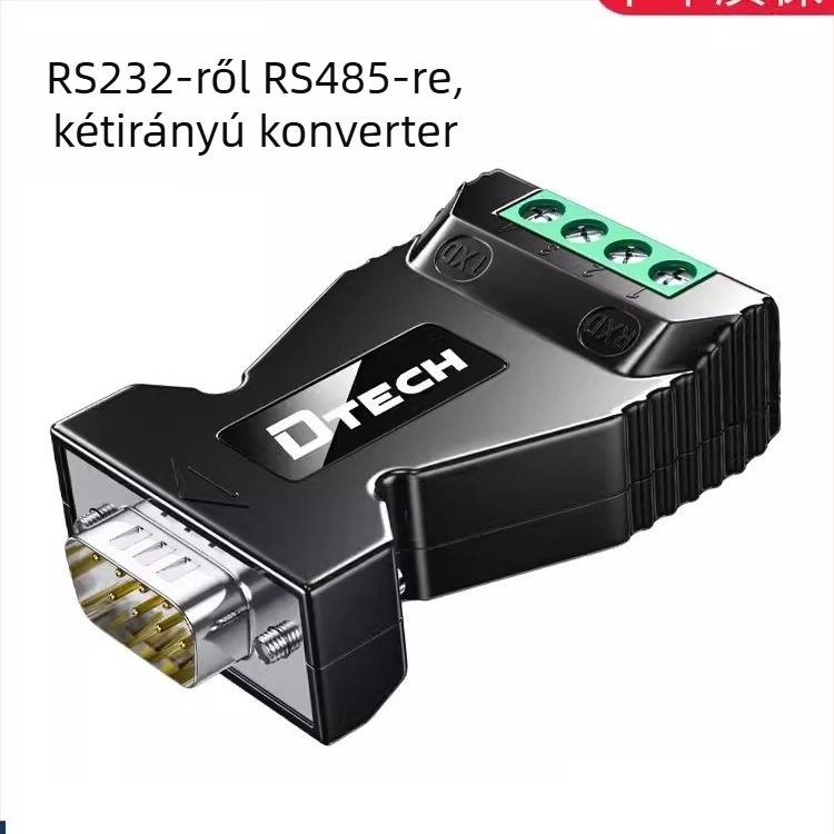 RS232-RS485/RS422 konverter, ipari osztályú passzív izoláció, soros port protokoll modul, villámvédelem