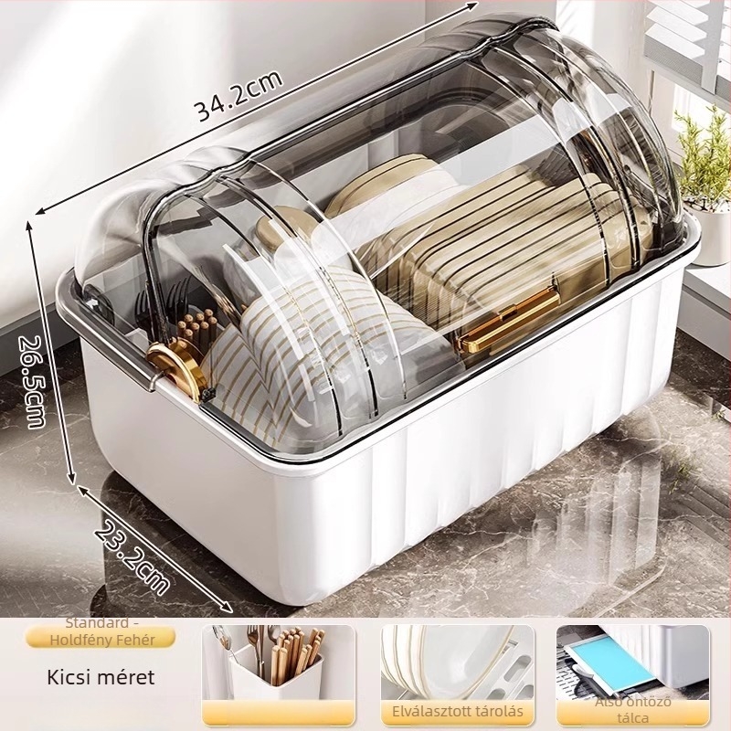 Tálak és edények lecsöpögtető állványa; műanyag; asztali felszerelés; alkalmas tálakhoz és tányérokhoz; modern minimalist stílus