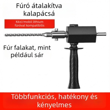 Elektrikus fúróhoz való ütvefúró átalakítófej, átalakítja a fúrót ütőfúróvá, betonhoz könnyű adapter, Modell 1