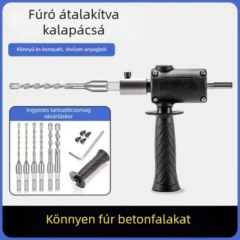 Elektrikus fúróhoz való ütvefúró átalakítófej, átalakítja a fúrót ütőfúróvá, betonhoz könnyű adapter, Modell 1
