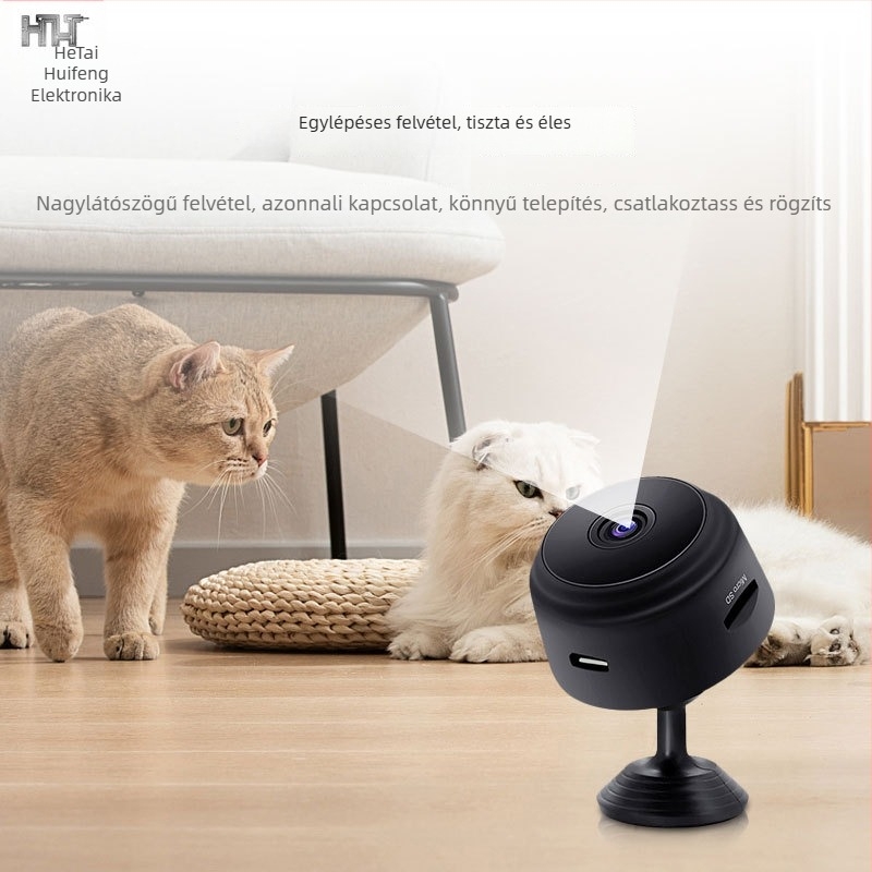 A9 WiFi biztonsági kamera, 1080P, 3.6mm objektív, minimális megvilágítás 0,005 lx, IR éjszakai látás 1 m-ig