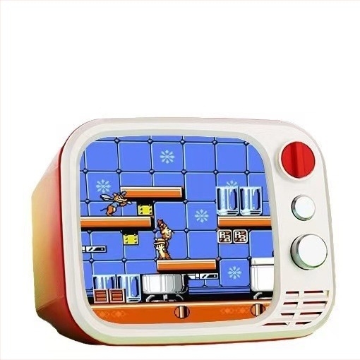 Hordozható retro videojáték-konzol vezeték nélküli kettős kontrollerekkel, TV/AV kimenet, 512 MB RAM, USB interfész és képernyővetítés