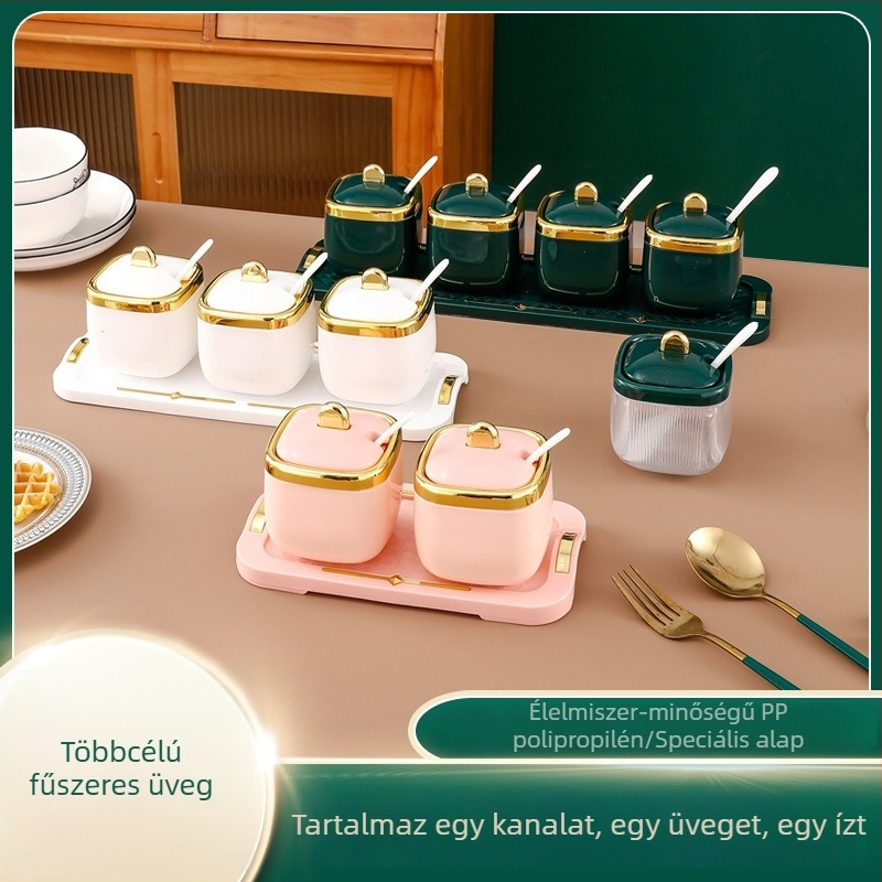 PP-anyagú fűszertartó, solid fűszerekhez, Light Luxury stílus, logónyomtatás és testreszabás
