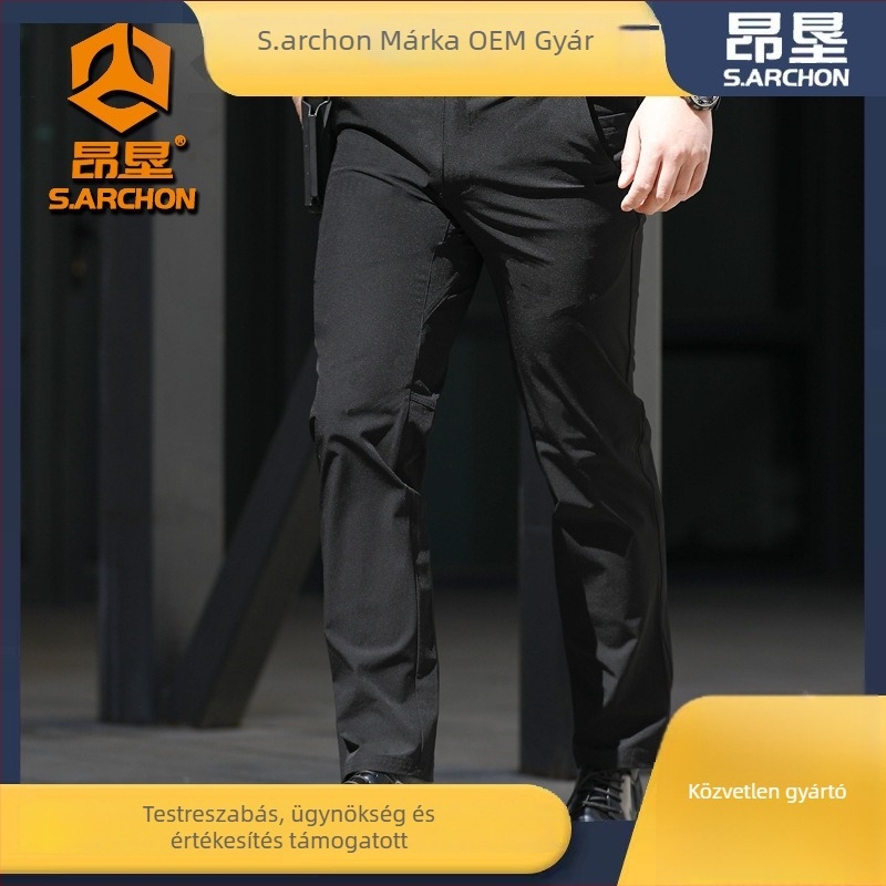 S.archon Quick-Dry nadrág férfiaknak, Nylon-Spandex, Egyszínű