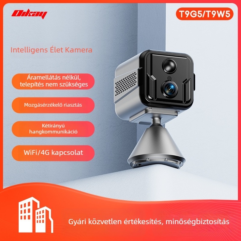 4G/WiFi IP kamera éjjellátással kültéri használatra, 0.001 lux minimális megvilágítás, -5–50°C működési hőmérséklet, 5V tápegység, beltéri/kültéri használat