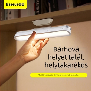 Asztali lámpa mágneses fényerővel, lépcsőmentes fényerő-szabályozás, újratölthető, hordozható és állítható olvasólámpa (LED)