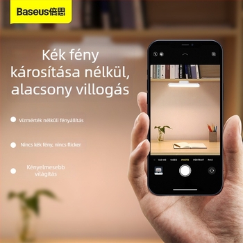 Asztali lámpa mágneses fényerővel, lépcsőmentes fényerő-szabályozás, újratölthető, hordozható és állítható olvasólámpa (LED)
