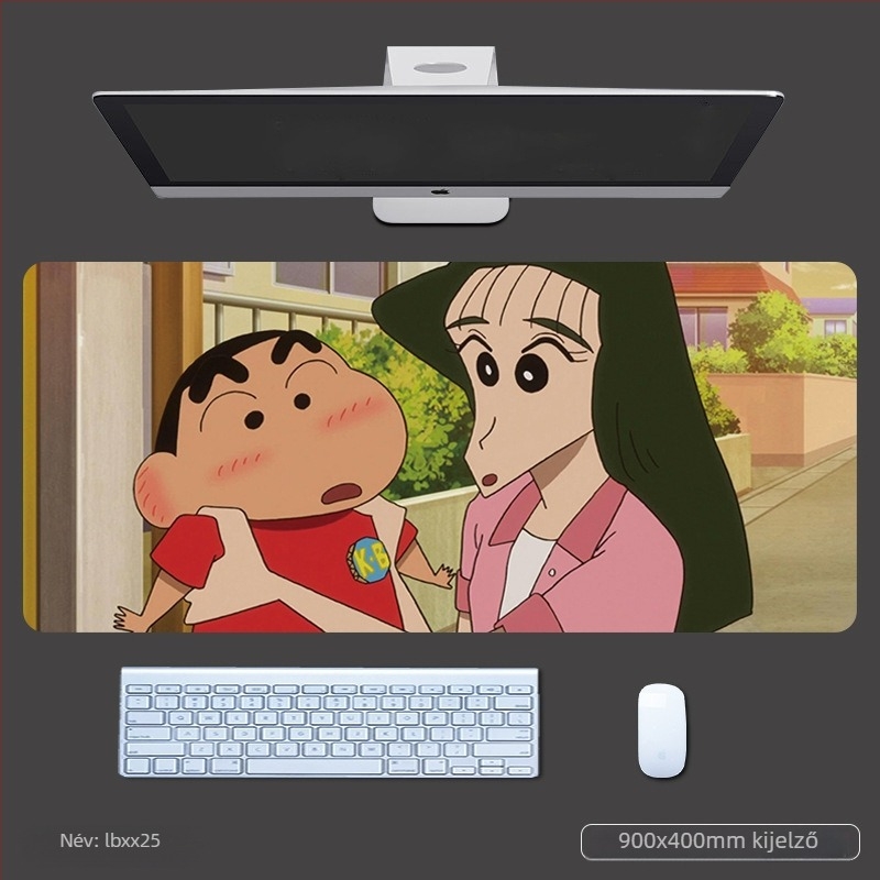 Egérpad csuklótámaszával, vastag gaming asztali matrac, anime-stílus, csúszásmentes textile-gumi felület, OEM logónyomtatás