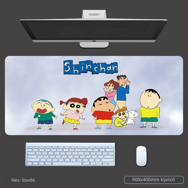 Egérpad csuklótámaszával, vastag gaming asztali matrac, anime-stílus, csúszásmentes textile-gumi felület, OEM logónyomtatás