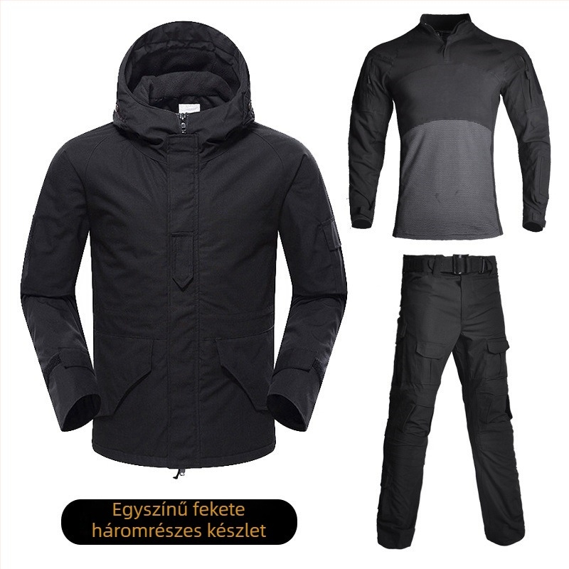 TC6535 Téli fleece-bélésű taktikai kabát kamuflázzal – háromrészes készlet
