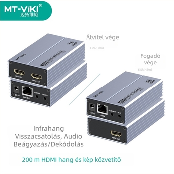 MT-ED09 HDMI extender RJ45-én keresztül, 1080p, audió szétválasztás, távoli felébresztés nem támogatott