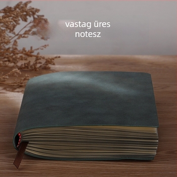 Főkönyv notesz imitált bőrkötéssel, ragasztott kötés, Forest papír, 100 g/m²