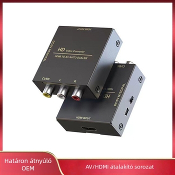Yihao YH-014 HDMI/AV konverter — HDMI‑ről RCA CVBS-re és AV‑ről HDMI‑hez, 1080P, Energiagazdálkodás támogatott