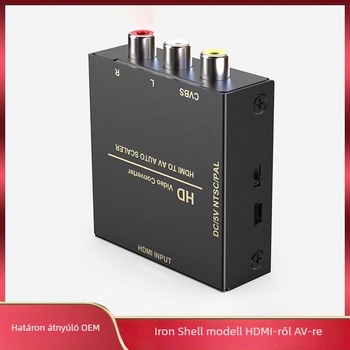 Yihao YH-014 HDMI/AV konverter — HDMI‑ről RCA CVBS-re és AV‑ről HDMI‑hez, 1080P, Energiagazdálkodás támogatott