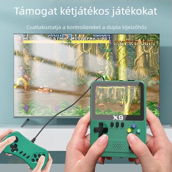 X9 PSP hordozható játékkonzol, 32GB beépített memória, retro NES arcade, USB és HDMI csatlakozók, RPG játék