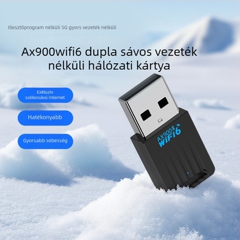 USB WiFi 6 hálózati kártya Bluetooth-szel, két sávú 2.4/5.8 GHz, akár 900 Mbps, IEEE 802.11a
