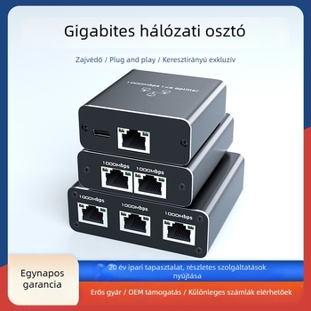 Gigabites RJ45 kapcsoló/osztó — 1 bemenet, 2 kimenet, 1080P, Windows 7 kompatibilis, 2023-as modell