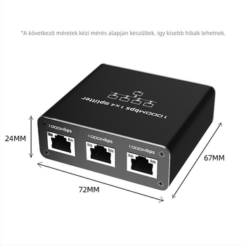 Gigabites RJ45 kapcsoló/osztó — 1 bemenet, 2 kimenet, 1080P, Windows 7 kompatibilis, 2023-as modell