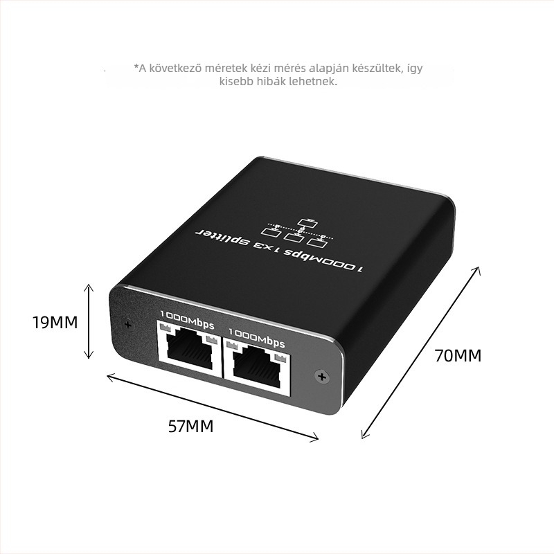 Gigabites RJ45 kapcsoló/osztó — 1 bemenet, 2 kimenet, 1080P, Windows 7 kompatibilis, 2023-as modell