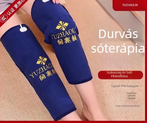 Elektromos térdmelegítő párna tengeri sóval készült forró töltettel, intelligens hőmérséklet-szabályozás, 100W, 220V, 45–65°C, kristály bársony anyag