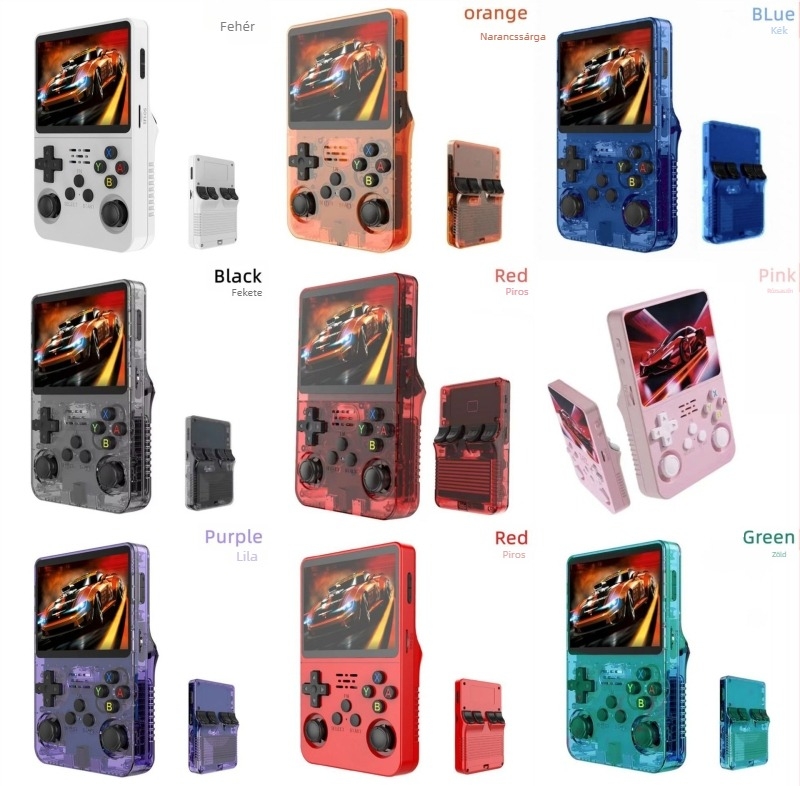 Hordozható játékkonzol nosztalgikus retro GBA arcade klasszikus, nyílt forráskódú rendszer, dupla joystick, 128 GB memória
