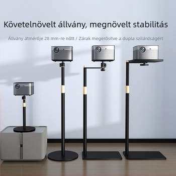 Cine projektor tartó háztartási használatra — falra szerelhető vagy padlón álló, rejtett oszloppal és asztali tálcával, kompatibil XGIMI, Dangbei és JmGO