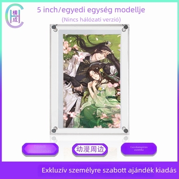 5 hüvelykes HD akril digitális fényképtartó keret 1024×600 kijelzővel, TF-kártya támogatás, 2GB tárhely, 16:9 képarány, zene- és videólejátszás