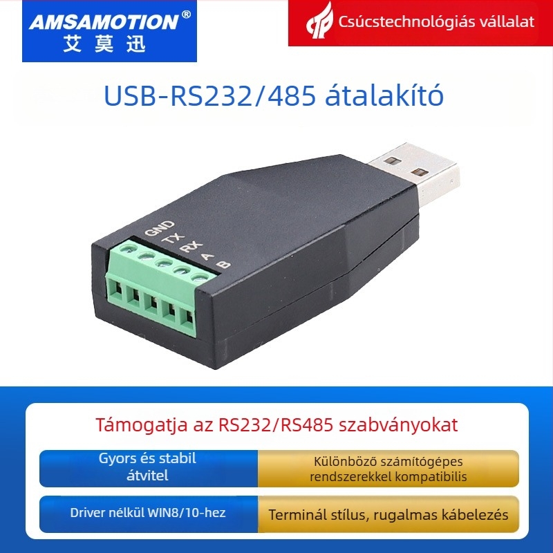 AMSAMOTION Amoxun ipari USB-232/485 konverter RS232/RS485
