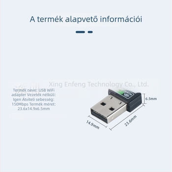 EF-LV-UW06 USB vezeték nélküli hálózati kártya - drivert nem igényel, 2.4 GHz, 150 Mbps, IEEE 802.11b/g/n