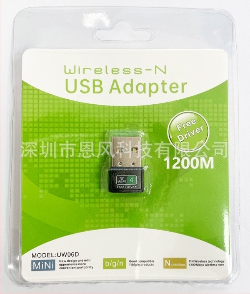 EF-LV-UW06 USB vezeték nélküli hálózati kártya - drivert nem igényel, 2.4 GHz, 150 Mbps, IEEE 802.11b/g/n
