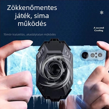Fuxin Z1S mobiltelefon hűtő radiátor félvezető hűtéssel, ABS+alumínium ötvözet, Type-C interfész, tömeg 120 g