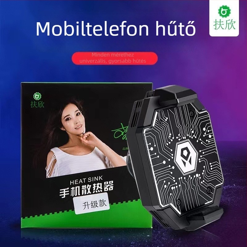 Fuxin Z1S mobiltelefon hűtő radiátor félvezető hűtéssel, ABS+alumínium ötvözet, Type-C interfész, tömeg 120 g