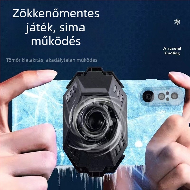 Fuxin Z1S mobiltelefon hűtő radiátor félvezető hűtéssel, ABS+alumínium ötvözet, Type-C interfész, tömeg 120 g